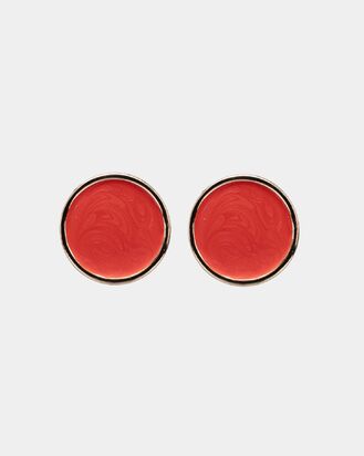 Ava pearls earrings, pearl red
