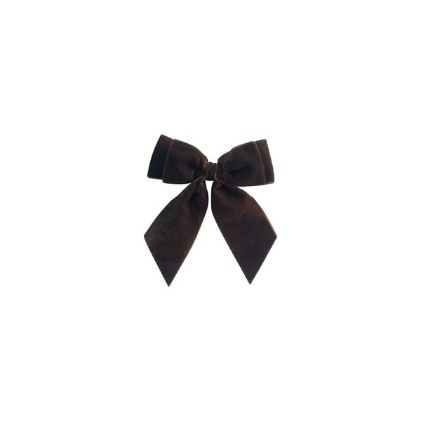 Christmas bow velvet 15x13, mocca