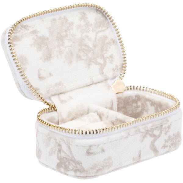 Velvet jewellery box micro, sand savannah pattern