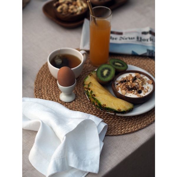 Sisilia linen napkin, optical white