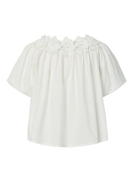 YASmanly offshoulder top, star white