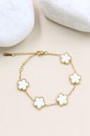 Clover bracelet, blanc
