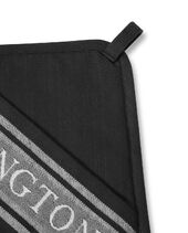 Icons cotton jacquard star pot holder, black/white