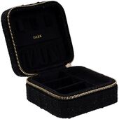 Tweed jewellery box mini, black