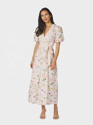 Clarine flower dress, off white