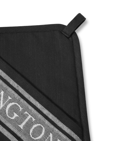 Icons cotton jacquard star pot holder, black/white
