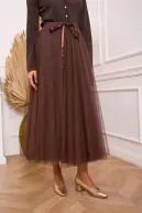 Aria tulle skirt, choco