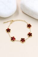 Clover bracelet, rouge