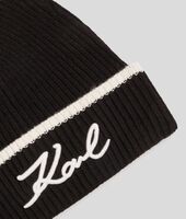 K/Signature beanie, black/white