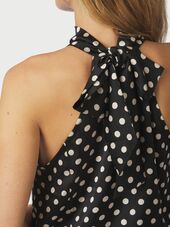 Jos dot top, black