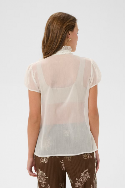 Lilja crinkle shirt, white