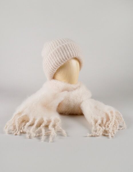 Aurora scarf 35x160, full cream