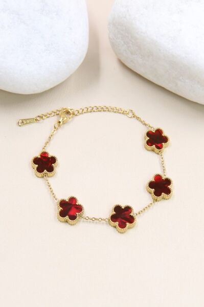 Clover bracelet, rouge
