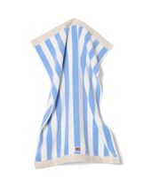 Block Striped Towel 30x50, Sky Blue/White