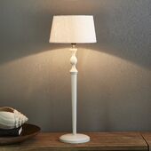 Linen taper lampshade white 30x17