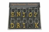 Enjoy drink -lasimerkit, kulta