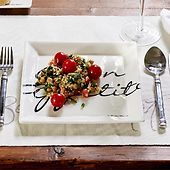 Buon appetito square plate 22x22