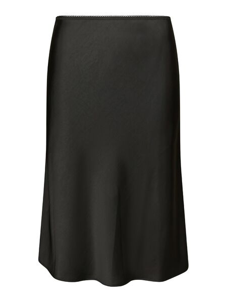 Mindie heavy sateen skirt, black