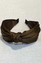 Sateen headband, brown