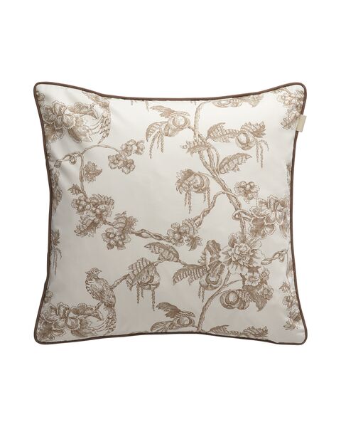 Sateen tree print cushion cover 50x50, taupe beige