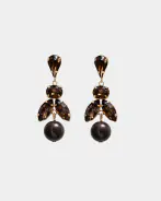 Aria earrings, brown
