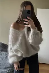 Milana mohair knit, beige