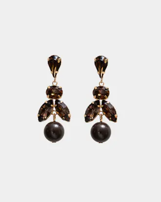 Aria earrings, brown