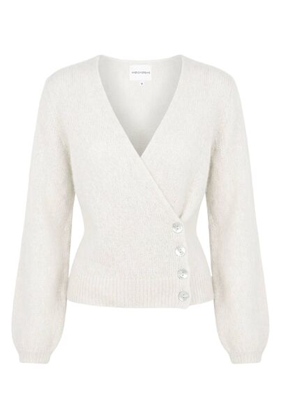 Mariya wrap cardigan, white