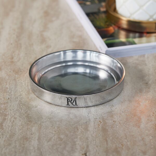 RM Maxime candle platter L, silver