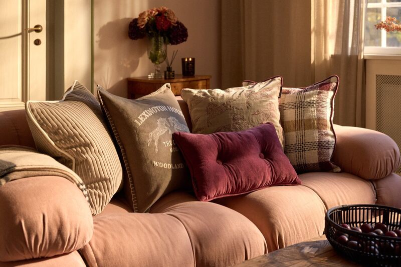 Catskills logo linen/cotton pillow cover 50x50, stone grey