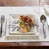 Buon appetito square plate 18x18