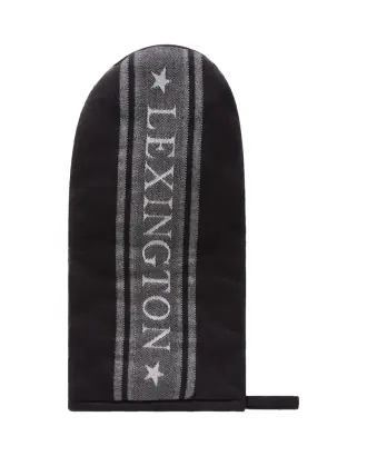 Icons cotton jacquard star mitten, black/white