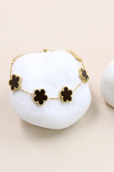 Clover bracelet, noir