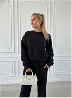 Viscose Sweatsuit Prosecco Mood, Black