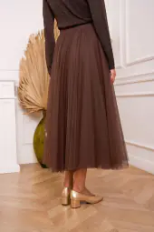 Aria tulle skirt, choco