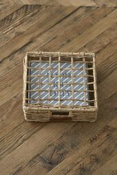 Rustic rattan cala gran napkin holder