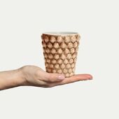 Bubbles mug 8cm, cinnamon