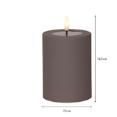 Flamme soft LED-kynttilä 12,5cm, ruskea
