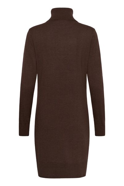 Mila rollneck dress, bracken melange/brown