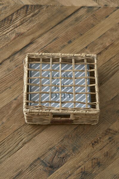 Rustic rattan cala gran napkin holder