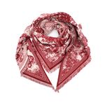 Toile De Jouy scarf, bordeaux