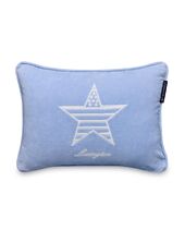 Kids organic cotton velvet pillow 30x40, blue