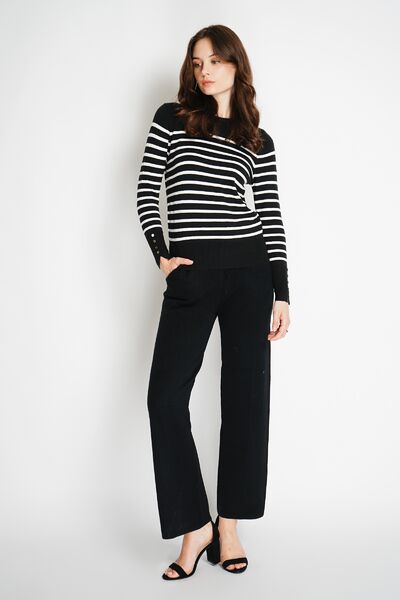 Knit pants, black