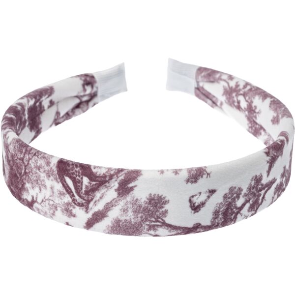 Velvet hair band, bordeaux savannah pattern