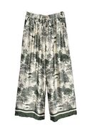 Pants with Toile De Jouy print, green