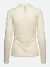 Delicia lace t-neck shirt, ivory