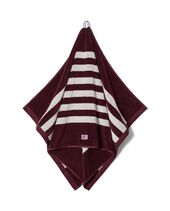 Striped terry towel 70x130, fig/snow white