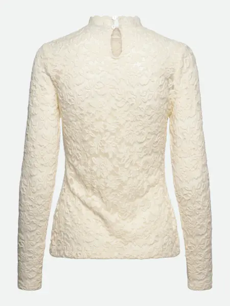 Delicia lace t-neck shirt, ivory