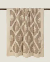 Boiled wool throw 150x190, old style creme