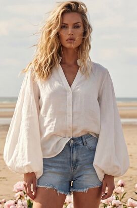 Tuscany blouse, cloud dancer